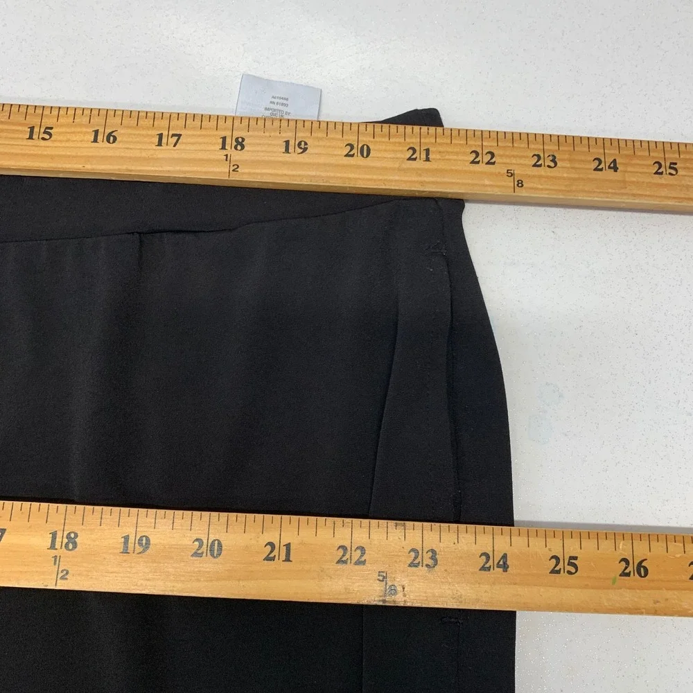 Susan Graver  Essentials Black Knit Pull On Pants 2X Pockets Capsule Stretch